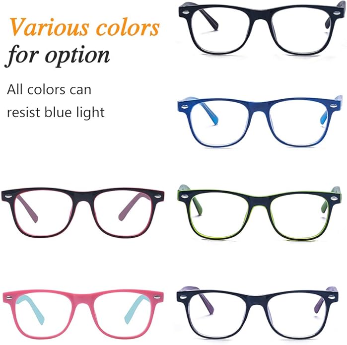 Outray Blue Light Glasses for Kids Computer Blue Light Blocking Glasses for Boys and Gilrs Age 3-12 Anti Eyestrain