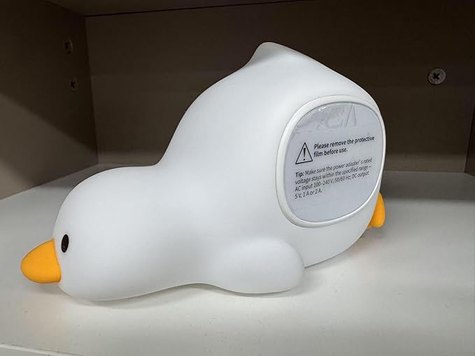 Alarm Clock for Kids with Night Light, Sleep Training Clock Time to Wake Clock, Rechargeable Silicone Light for Bedroom, Perfect Sleep Companion for Boys Girls, Laying Duck