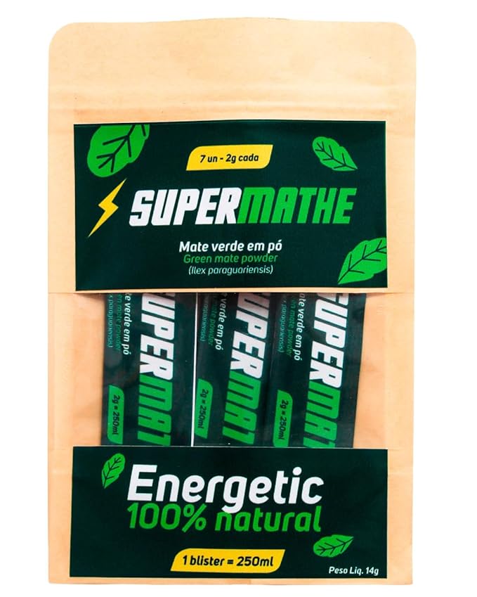 SuperMathe Yerba Mate Powder – 4-Pack (7 Blisters Each, 28 Total) – Single-Serve Blister Packs – Original Green Mate Flavor