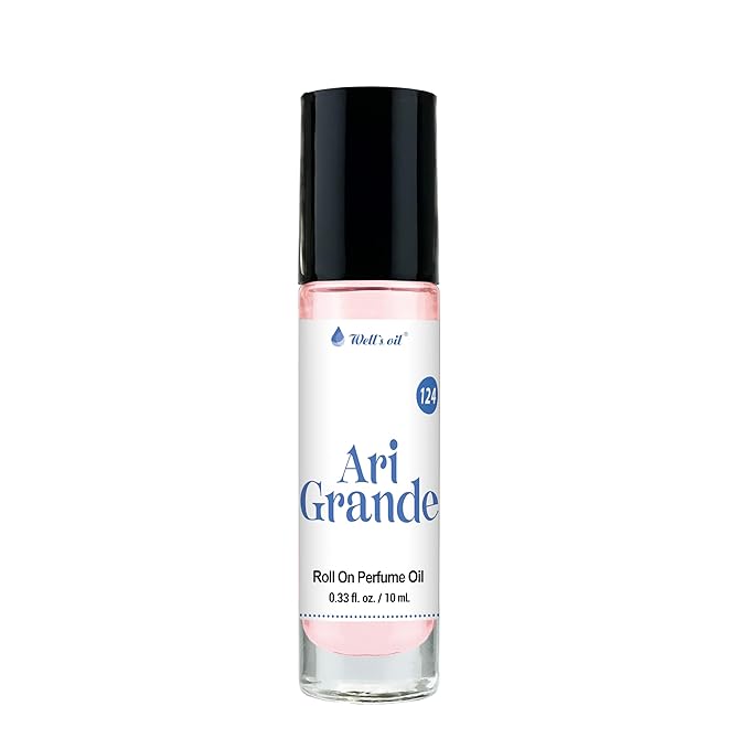 Well's Oil Roll-On Perfume Oil (Ari Grande) | Fruity, Floral & Amber Notes | Long-Lasting | Paraben-Free | 0.33 Fl Oz / 10 ml