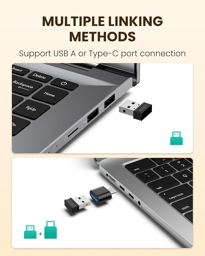 Ergonomic Wireless Rechargeable Mouse, Bluetooth+USB A+Type C(3 in 1) Connection, 5 Levels Up to 4800 DPI, 6 Silent Buttons, 2.4GHz Carpal Tunnel Vertical Mice, for Laptop, Desktop,MacBook-black