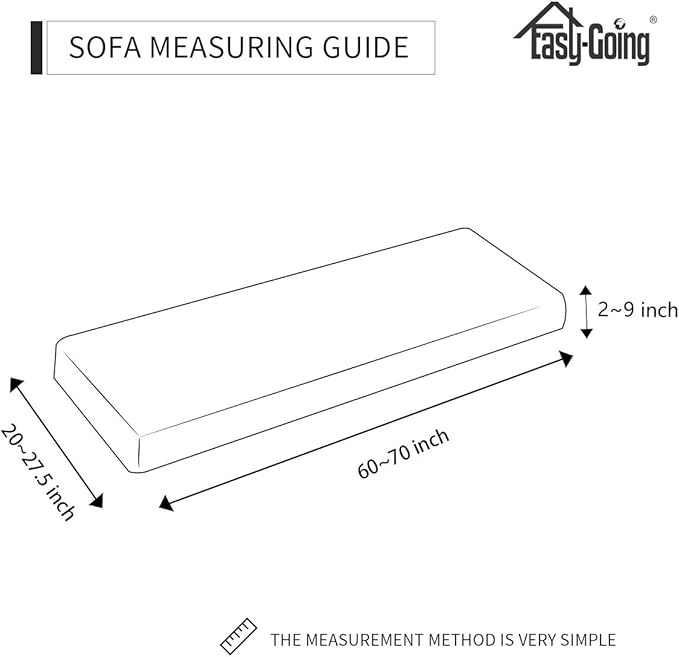 Easy-Going Stretch Cushion Cover Sofa Cushion Furniture Protector Sofa Seat Sofa slipcover Sofa Cover Soft Flexibility with Elastic Bottom(Sofa Cushion, Taupe)