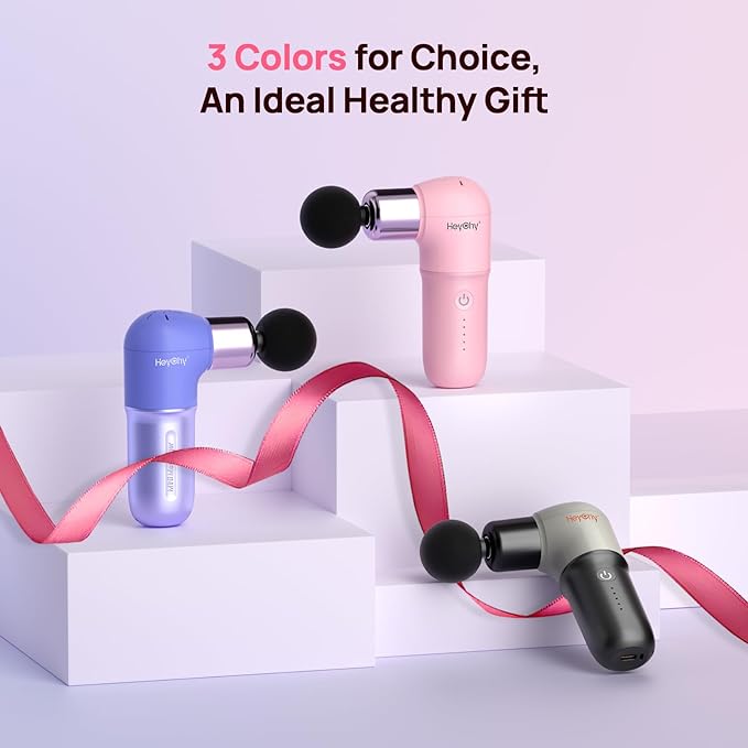 Super Mini Massage Gun, Deep Tissues Percussion Muscle Massager, Compact Sports Travel Massage Gun, Portable Massager Gun for Gifts for her him, Pink