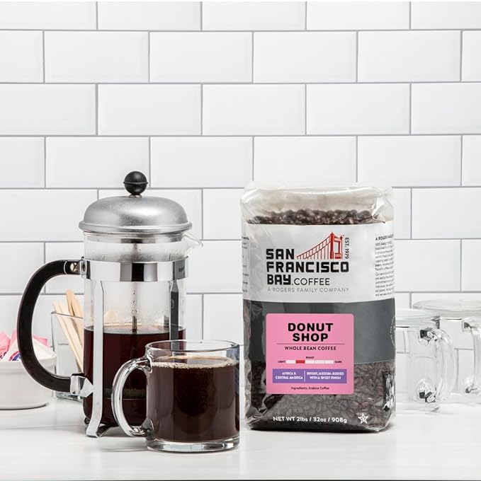 San Francisco Bay Whole Bean Coffee - Donut Shop (2lb Bag), Medium Light Roast