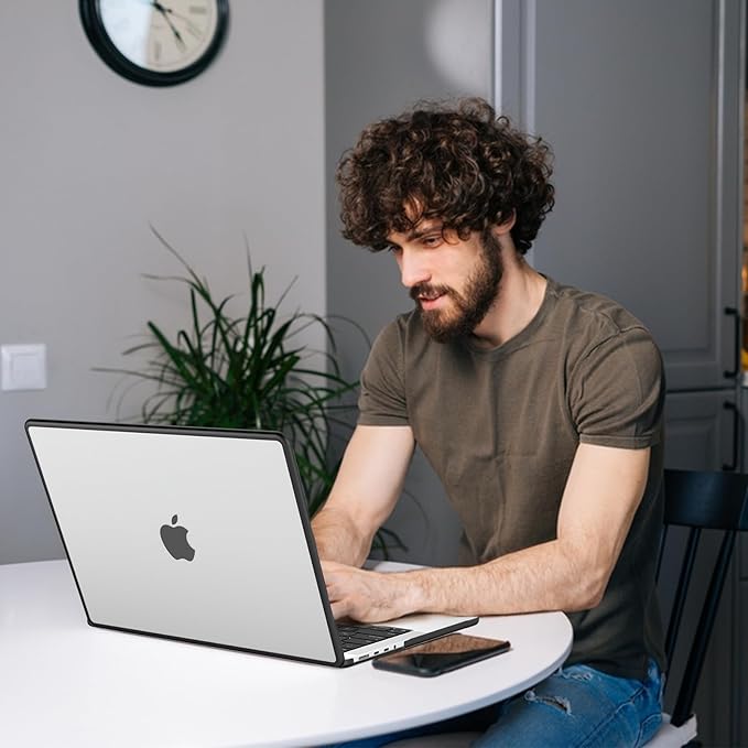 AKIT Compatible with MacBook Pro 16 inch Case 2025 2024-2021 M4 M3 M2 M1 Pro Max A3403 A3186 A2991 A2780 A2485, [Anti-Cracking] Hard Shell Laptop Case&Keyboard Cover&Screen Protector, Clear