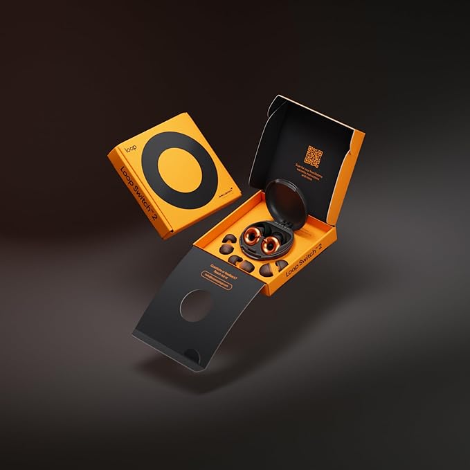 McLaren Formula 1 Team x Loop Switch 2 Adjustable Earplugs – 3 Modes for Ultimate Control | Flexible Noise Reduction for Focus, Motorsports, Travel & More | 20-26 dB (SNR) Noise Reduction