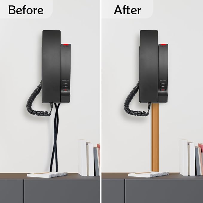 Rubber Bond TV Cord Hider Cable Protector - Strong Self Adhesive Wall Cord Cover Cable Hider - Low Profile Cable Management Wall Cord Concealer Cable Raceway