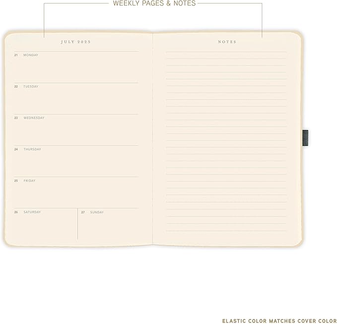 Graphique 2026 Apollo Business Planner | 18 Month Organizer, July 2025 - Dec. 2026 | Weekly & Monthly Spreads | To-Do List & Note Pages | Pen Loop | Vegan Leather | Red | 6” x 8”