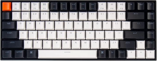 Keychron K2 75% Layout Hot-swappable Bluetooth Wireless/USB Wired Mechanical Keyboard with Gateron G Pro Brown Switch/Double-Shot Keycaps/RGB Backlit 84-Key Computer Keyboad for Mac Windows Version 2