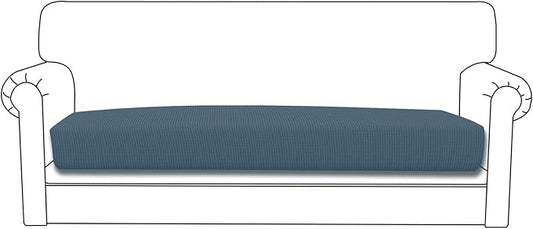 Easy-Going Stretch Cushion Cover Sofa Cushion Furniture Protector Sofa Seat Sofa Slipcover Sofa Cover Soft Flexibility with Elastic Bottom(Oversized Sofa Cushion, Bluestone)