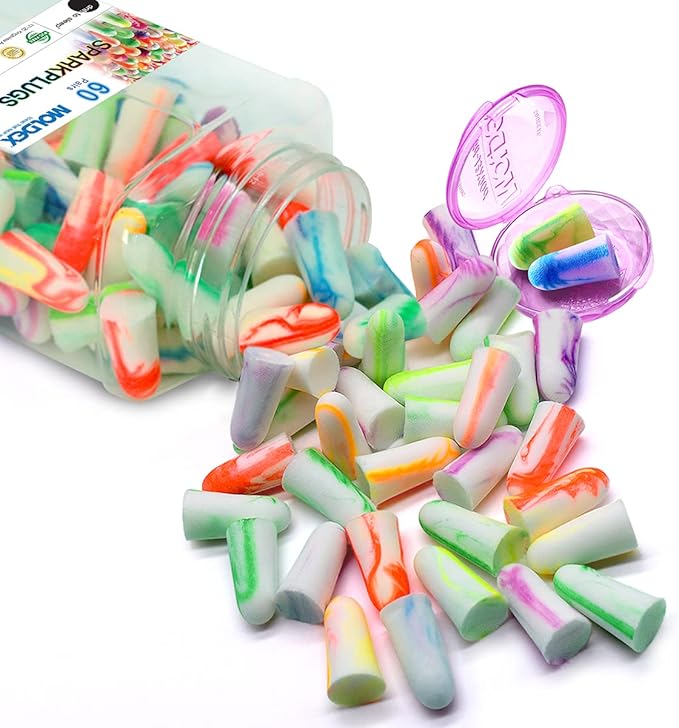 MOLDEX Soft Foam Earplugs 60 Pairs Maximum Protection 33dB Highest NRR Ear Plugs for Sleeping, Noise Cancelling, Snoring, Travel, Concert, Loud Noise, Swimming – Made in USA (Bottle Pack)