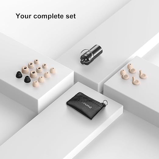 Ear Plugs for Sleeping Noise Reduction Reuseable, Concerts, Focus, Travel, Work, High Fidelity – 7 Pairs Eartips – Flexible Soft – Touch – NRR of 24 and 27 dB Noise Cancelling (Skin)