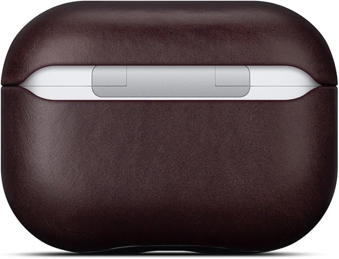 LOPIE Leather Case for AirPods Pro 2nd Generation - Handmade AirPods Pro 2 Case Cover - Made of Oil-Tanned Smooth Leather - Drop Protection Hard Shell Cover Compatible with Wireless Charging - Coffee