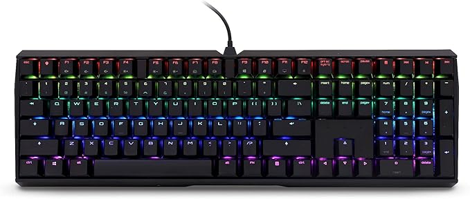 Cherry MX Board 3.0 S Wired Gamer Mechanical Keyboard with Aluminum Housing - MX Brown Switches (Slight Clicky) for Gaming and Office - Customizable RGB Backlighting - Full Size - Black