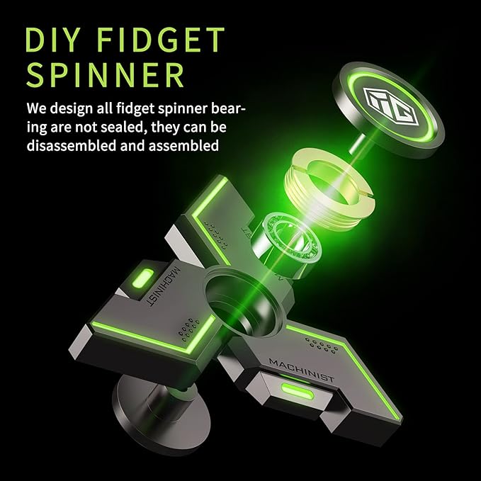 Fidget Spinners, INNÔPLUS Fidget Spinners for Adult, Fidget Toys, Fidgets for Teens,Metal Fidget Spinner with Luminous Light Stress Relief, Spinner Absorb Light Then Release in Dark