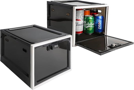 2 Pack Medicine Box with Combination Lock,Lock box for Medication Safe Storage Cabinet, Large Lockable Locker Container for Food,Snacks,Phone Jail,Toys,Marker Organizer,School Lockers Shelf