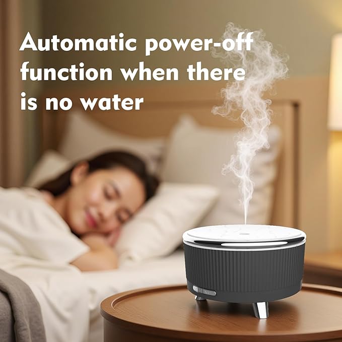 500ML Essential Oil Diffuser: Ultrasonic Aroma Diffuser with Remote Control for Spa Hotel Yoga Room - Humidifier for Bedroom with 7-Color Night Lights & Auto Shut-Off for Nursery/Women Home Relaxation