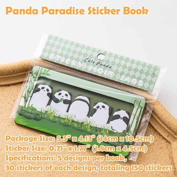 Cute Animal Park Reusable Funny Sticky Post Notes - 6pad/900 Sheets