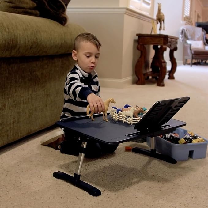 Limitless TotalDesk Portable Modern Workstation and Lap Desk with Adjustable Height & Tilt (Charcoal)