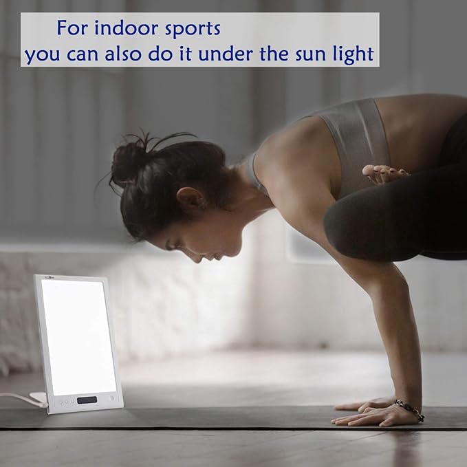 Bright Light Therapy Lamp 12000 Lux - Sunrise Alarm Clock with Dawn Simulator, APP Control - Wake Up Happy & Start Your Day Positively