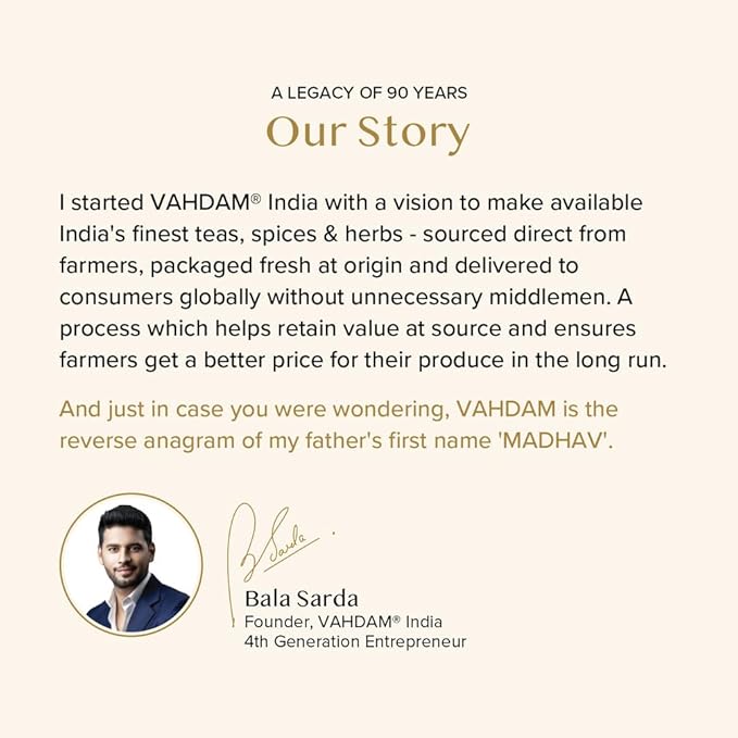 VAHDAM, Chamomile Herbal Tea (100 Pyramid Tea Bags) Resealable Ziplock Pouch | Caffeine Free, Non GMO, Gluten Free | 100% Pure Tisane - Sweet & Floral | Made With Natural Chamomile Flowers