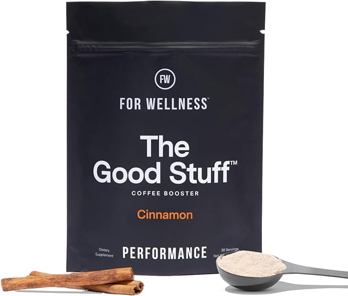 For Wellness The Good Stuff Performance – Coffee Booster | Collagen + MCT Powder Supplement with L-Theanine and Antioxidants for Jitter-Free Energy & Stamina | Non-Dairy, Keto-Friendly, 30 Servings