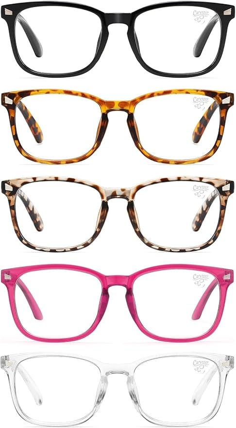 CCVOO Reading Glasses for Women/Men, Eyeglasses, Blue Light Readers for Women/Men, Computer Eye Glasses, Cheaters