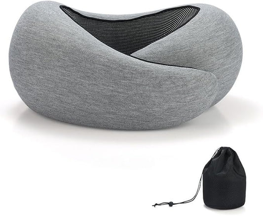 Ergonomic Memory Foam Neck Pillow for Travel & Home - Supportive, Washable Cover, Ideal for Airplanes, Cars, Office Naps - Neck Pain Relief
