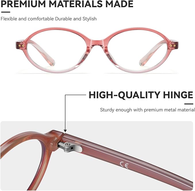 HAOLOTA Blue Light Blocking Glasses Women, Trendy Round Anti Eyestrain UV Glare TV Phone Computer Gaming Eyeglasses