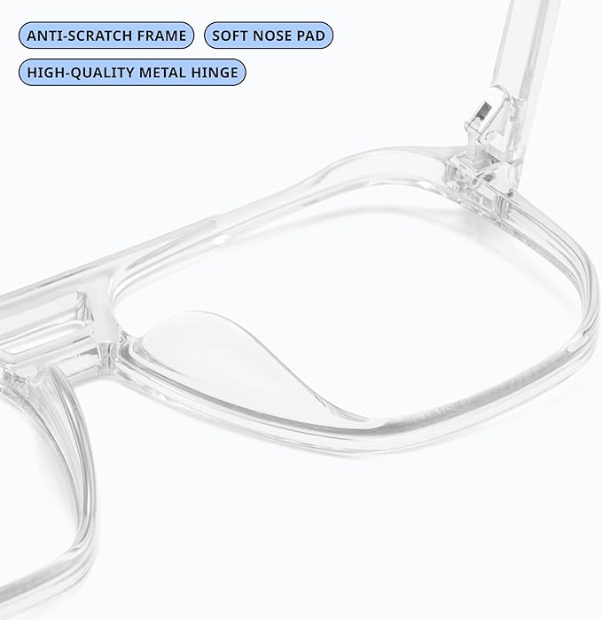 livho Vintage Aviator Blue Light Blocking Glasses, Fashion Oversized Frames with UV Protection Coating, Unisex Design