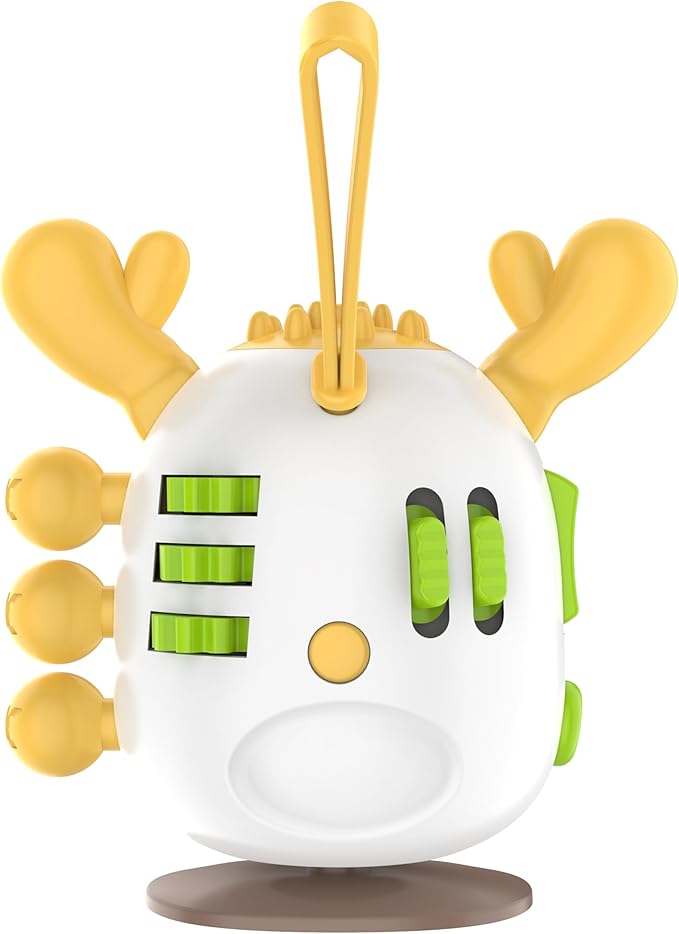 Fidget Toy Cubes with Cute Ears - Stress Relief for All Ages, Ideal for Office, School, and Home (Yellow)