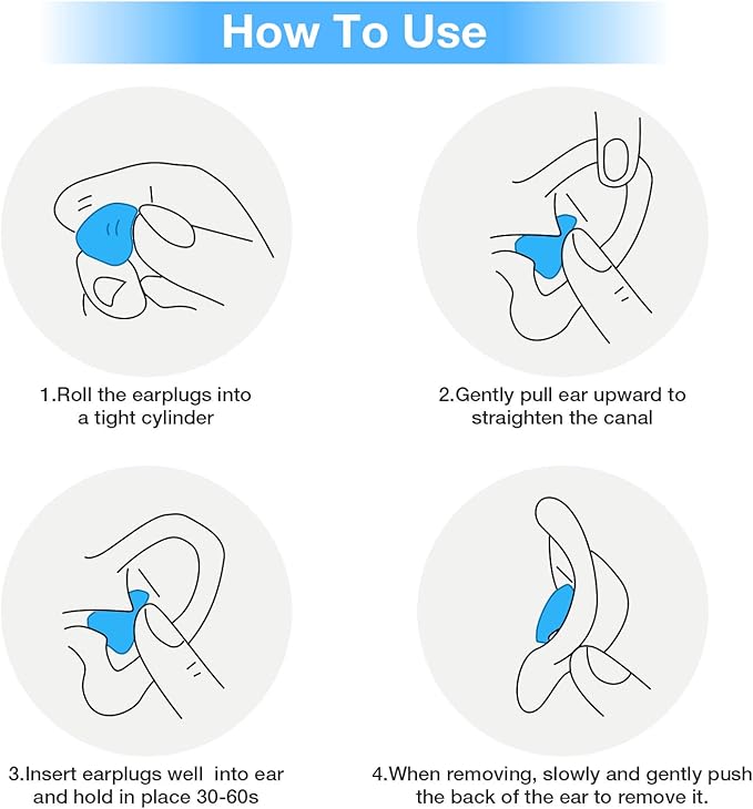 Frienda 21 Pairs Ear Plugs for Sleeping Reusable Moldable Silicone Earplugs Soft Noise Cancelling Earplugs Sound Blocking Ear Plugs with Case for Swimming Concert 32dB NRR (White, Blue, Orange)