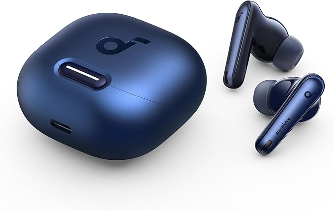 Soundcore by Anker Liberty 4 NC Wireless Earbuds, 98.5% Noise Reduction, Adaptive Noise Cancelling to Ears and Environment, Hi-Res Sound, 50H Battery, Wireless Charging, Bluetooth 5.3