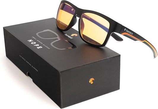 Horus X ® • Kids Blue Light Blocking Glasses | Gaming glasses | Screen Protection for boys and girls | Amber