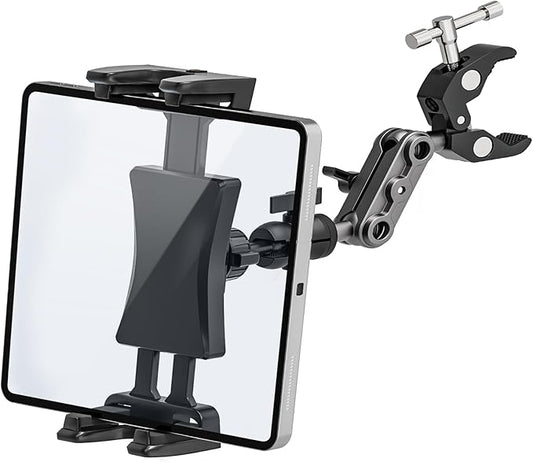 Tablet Mount for Spin Bike Treadmill, iPad Holder Stand Exercise Bike Handlebar Mount for Stationary Bicycle, Microphone Stand, Storlls, Tablet Stand for 4.7-12.9" iPad Pro Galaxy Tabs