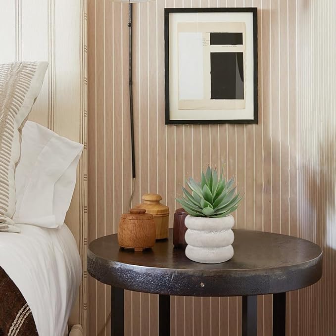 Fake Plants Succulents Artificial Agave Succulent Plants Faux Aloe Potted Plant in White Glaze Ceramic Pot for Desk Modern Office Living Room Table Shelf Bathroom Home Garden Greenery Decor