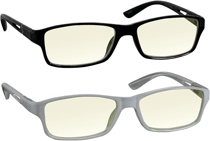 TruVision Readers Blue Light Blocking Reading Glasses 9604HP with Comfort Spring Hinges for Men and Women