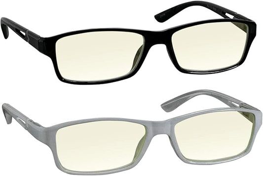 TruVision Readers Blue Light Blocking Reading Glasses 9604HP with Comfort Spring Hinges for Men and Women