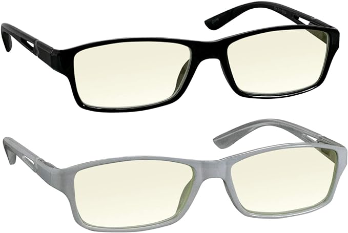 TruVision Readers Blue Light Blocking Reading Glasses 9604HP with Comfort Spring Hinges for Men and Women