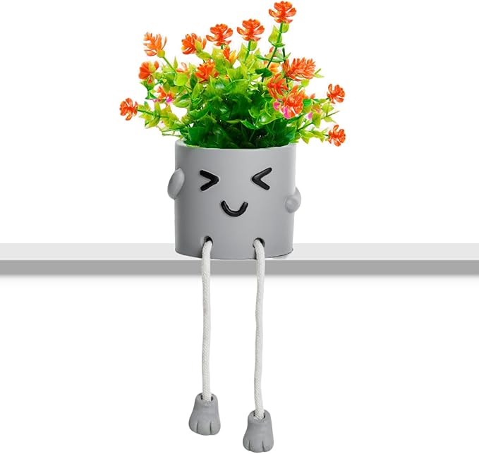 Lifelike Artificial Plants with Creative Pots, Realistic Faux Greenery for Home, Office, Bathroom, Bedroom, Kitchen, and Desk Decor, Long-Lasting Maintenance-Free DecorHome Office