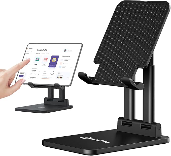 TriPro Tablet Stand -Portable Monitor Stand,4.72" Wide, Adjustable & Foldable, Super Sturdy,Tablet Holder for Desk Compatible with iPad/Tablets/Portable Monitor 7"-15.6"