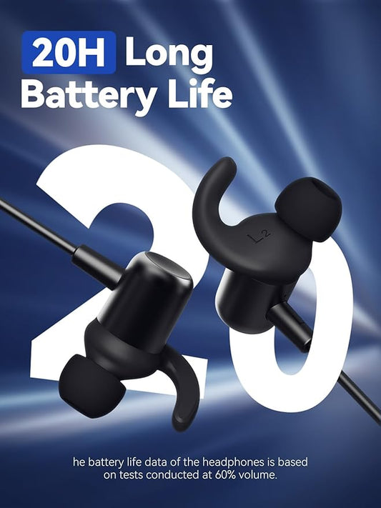 Bluetooth Headphones, Wireless Earbuds for Sports, IPX6 Sweat-Proof Neckband Headphones for Running Workouts, Magnetic in-Ear Earphones with Mic for Clear Calls