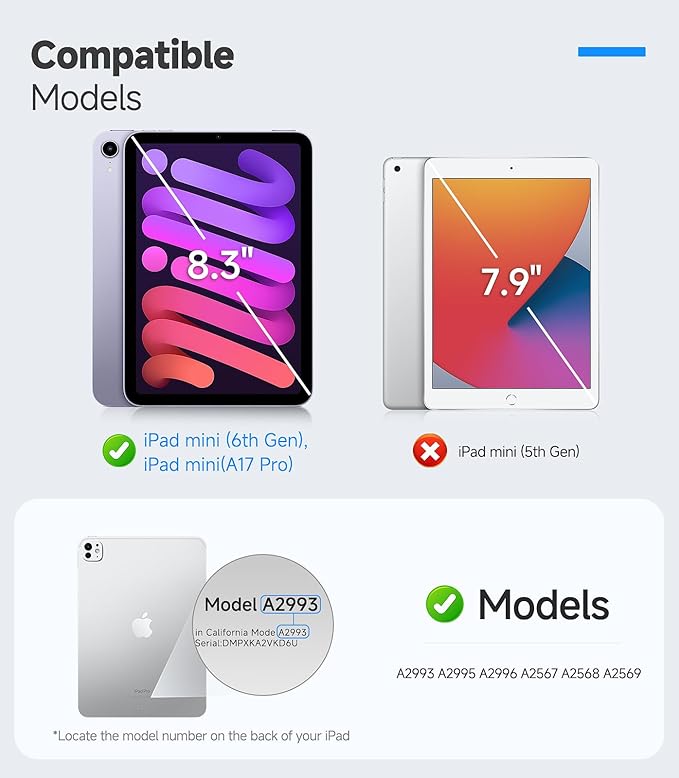 iGluz 2 Pack for iPad Mini 8.3"(A17 Pro 7th/6th Gen 2024/2021) 9H+ Tempered Glass Screen Protector with Easy-Install Box[12FT Grade Shatterproof] Apple Pencil Compatible,HD Clarity,Scratch Resistant