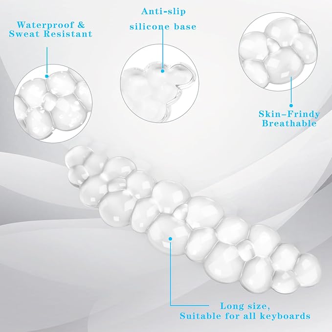 Gel Cloud Keyboard Wrist Rest, Cute Wrist Support and Arm Support Keyboard Rest for Keyboard Typing Pain Relief，Suitable for Office/Computer/Laptop/Gaming（Keyboard Wrist Rest White ）