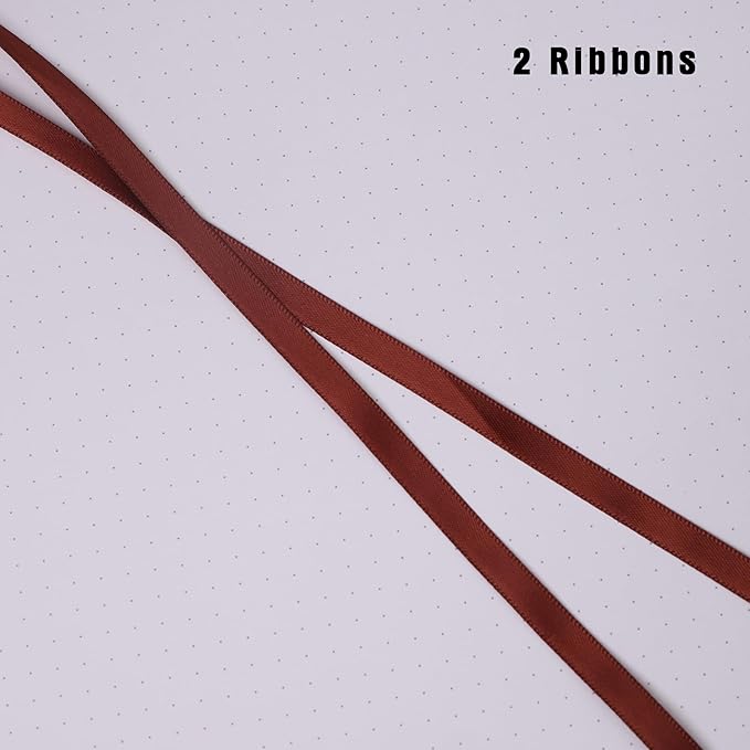 TIEFOSSI Dotted Journal Notebook, Dot Grid Notebook for Women Men, Hardcover PU Leather Journal, 160 GSM Thick Paper, 160 Numbered Pages with Gold Edges, 8 x 8 Square Diary