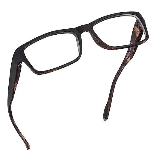 Readerest 1.0 Blue Light Reading Glasses - Lightweight Computer Glasses - Eye Strain, UV Glare Protection (Black+Camo)