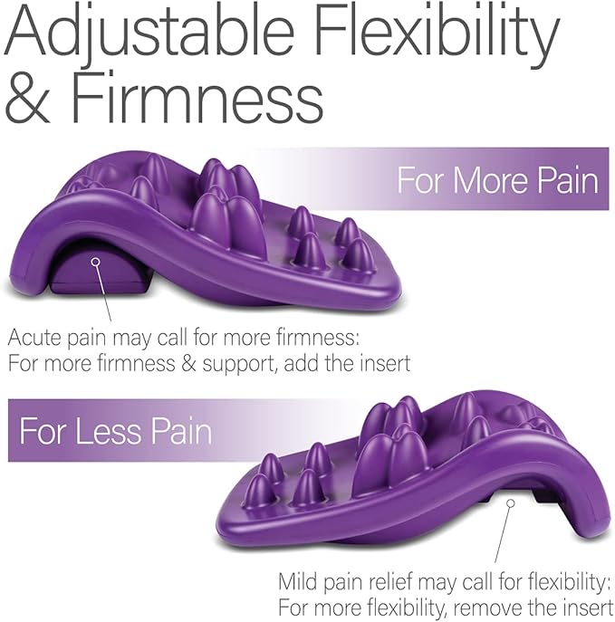 Kanjo Flex Firm Neck Cushion for Cervical Traction, Neck and Shoulder Relaxer, Neck Cervical Pillow with Acupressure Points for Pain Relief and Cervical Spine Alignment, Adjustable Firmness