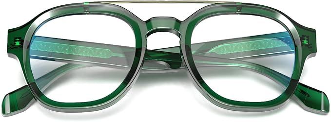 VISOONE Retro Round Anti Eyestrain Metal Medium Eyewear Blue Light Blocking Glasses for Computer Gaming Women Man SANFORD