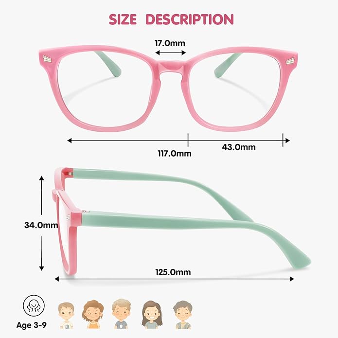 CHEERS DEVICES Blue Light Blocking Glasses for Kids Boys Girls Teens - Computer Glasses with Unbreakable Frame and Anti-Glare