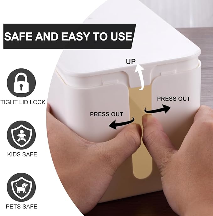 3 Pack Cable Management Box with 18 PCS Cable Management Set - Large & Medium & Small Cable Organizer Box to Hide Wires & Power Strips | TV Cord Organizer Box | for Home & Office, White